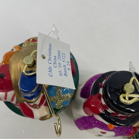 Mr. Christmas Musical Ornaments Wind Up Snowman Stocking Penguin Tree Lot Of 4 - Picture 9 of 9